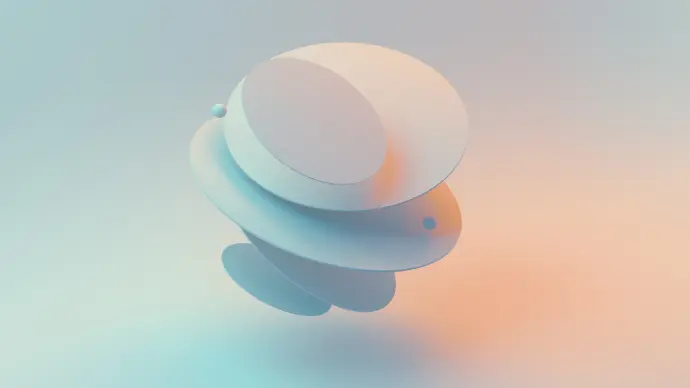 blue and white round illustration